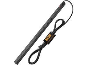 BESTTEN Wide-Spaced 12-Outlet Metal Power Strip Surge Protector, 15-Foot Ultra Long Extension Cord, 15A/125V/1875W, 600 Joules, ETL Listed, Black BESTTEN Wide-Spaced 12-Outlet Metal Power Strip Surge Protector, 15-Foot Ultra Long Extension Cord, 15A/125V/1875W, 600 Joules, ETL Listed, Black