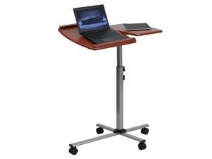 Angle and Height Adjustable Mobile Laptop Computer Table with Cherry Top Angle and Height Adjustable Mobile Laptop Computer Table with Cherry Top