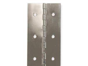 ZORO SELECT 1JEJ6 3/4 in W x 48 in H Stainless steel Continuous Hinge