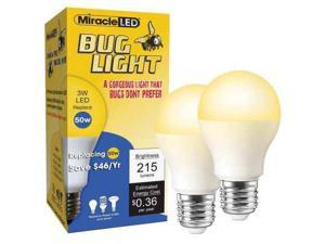 MIRACLE LED 602177 3W Low Profile LED Bug Light Amber Glow Replace 50W