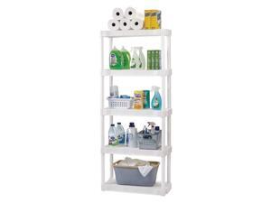 PLANO MOLDING 950505 Plastic Shelving Unit, 13-1/4"D x 29-1/4"W x 74-3/4"H, 5 PLANO MOLDING 950505 Plastic Shelving Unit, 13-1/4"D x 29-1/4"W x 74-3/4"H, 5