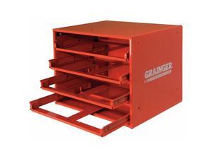 DURHAM MFG Drawer,16 Compartments,Red 113-17-S1158 Red 