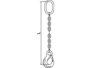 PEWAG 10 ft. Painted Alloy Steel Chain Sling with SOS Sling Type 10G120SOS/10 PEWAG 10 ft. Painted Alloy Steel Chain Sling with SOS Sling Type 10G120SOS/10