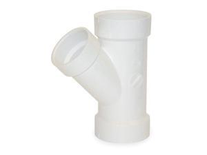 ZORO SELECT 1WJV4 4" x 4" x 2" Hub PVC DWV Reducing Wye ZORO SELECT 1WJV4 4" x 4" x 2" Hub PVC DWV Reducing Wye