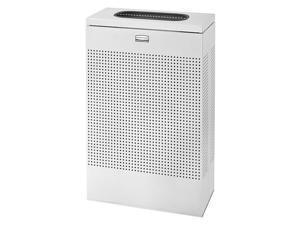 RUBBERMAID FGSR14EPLSM 13 gal. Silver Steel Rectangular Trash Can