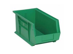 QUANTUM STORAGE SYSTEMS QUS240GN Green Hang and Stack Bin, 14-3/4"L x 8-1/4"W x QUANTUM STORAGE SYSTEMS QUS240GN Green Hang and Stack Bin, 14-3/4"L x 8-1/4"W x