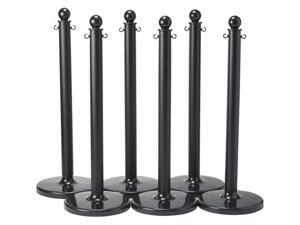 BRADY 80943 Barrier Post,40 In. H,Black,PK6 BRADY 80943 Barrier Post,40 In. H,Black,PK6