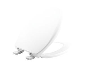 BEMIS GR1200E4 000 Toilet Seat, With Cover, Plastic, Elongated, White