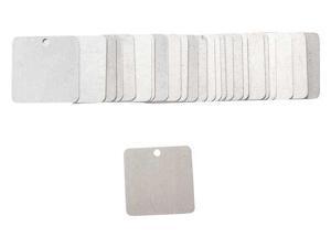 BRADY 87631 Blk Tag,1-1/2 x 1-1/2 In,Nat,Al,Sq,PK25 BRADY 87631 Blk Tag,1-1/2 x 1-1/2 In,Nat,Al,Sq,PK25