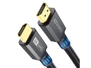 8K HDMI Cable 10ft, Atvoiti Ultra HD 48Gpbs High Speed HDMI Cable 8K@60 4K@120Hz RTX 3090 eARC HDR10 4:4:4 HDCP 2.2&2.3 Compatible with Fire TV/Roku TV/PS5/PS4/XBox Series X/Sam-Sung/So-ny 8K HDMI Cable 10ft, Atvoiti Ultra HD 48Gpbs High Speed HDMI Cable 8K@60 4K@120Hz RTX 3090 eARC HDR10 4:4:4 HDCP 2.2&2.3 Compatible with Fire TV/Roku TV/PS5/PS4/XBox Series X/Sam-Sung/So-ny