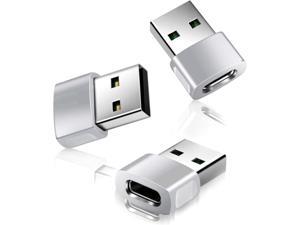 USB Type-C Female to USB Male Adapter 3-Pack Zinc Alloy USBC to USB Charger Converter for iPhone 13 12 11 Pro Max SE 2020 Airpods iPad 8 9 Air 4 4th Mini 6 6th Samsung Galaxy Note 10 20 21 S20 S21 A72