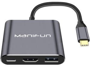Manifun USB C to HDMI multiport Adapter, Thunderbolt 3 to HDMI 4K Port, USB 3.0 Port, USB C Power Charging Port Compatible MacBook Pro, MacBook, Samsung Galaxy S9/S10/ S20/ Note 9/Note 10/Note 20 Manifun USB C to HDMI multiport Adapter, Thunderbolt 3 to HDMI 4K Port, USB 3.0 Port, USB C Power Charging Port Compatible MacBook Pro, MacBook, Samsung Galaxy S9/S10/ S20/ Note 9/Note 10/Note 20