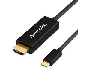 USB C to HDMI Cable 6FT, Amiroko USB 3.1 Type C (Thunderbolt 3 Compatible) to HDMI 4K Cable for MacBook Pro 2016, MacBook 12", Chromebook Pixel, Galaxy S8/S8+ etc to HDTV, Monitor, Projector USB C to HDMI Cable 6FT, Amiroko USB 3.1 Type C (Thunderbolt 3 Compatible) to HDMI 4K Cable for MacBook Pro 2016, MacBook 12", Chromebook Pixel, Galaxy S8/S8+ etc to HDTV, Monitor, Projector