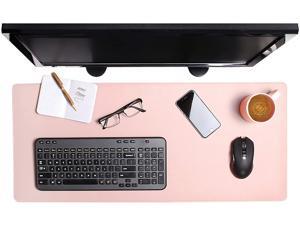 ENHANCE PU Leather Mouse Pad - Faux Leather Desk Mat Protector Extra Large - Water and Stain Resistant Non-Slip Grip and Stitched Edges - Great Decor and Work from Home Office Accessories (Pink) ENHANCE PU Leather Mouse Pad - Faux Leather Desk Mat Protector Extra Large - Water and Stain Resistant Non-Slip Grip and Stitched Edges - Great Decor and Work from Home Office Accessories (Pink)