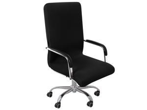 Stretch Waterproof Office Chair Cover Jacquard Stripe Computer Chair Covers High Back Desk Chair Slipcovers For Universal Rotating Boss Chair With Armrest Large Size Black Newegg Com