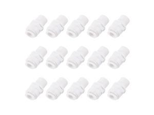 Quick Connector L Type Push in Connect Fittings 1/4" Tube 32x28mm White 15Pcs 