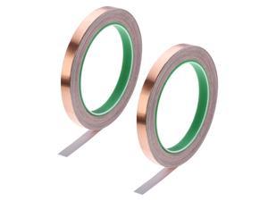 5mm/0.2" W 25 meter Double Side Conductive Copper Foil EMI Shield Tape Adhesive 