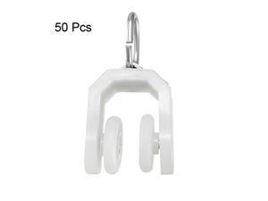 Details about   Curtain Track Rollers Stainless Steel Frame Rail Sliding Glider 16mm Dia 50 Pcs 