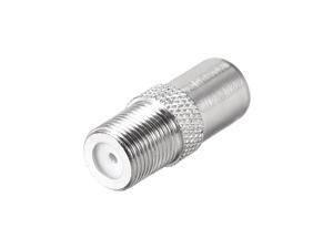 Coaxial Cable Connector F Type Female to RF9.5 Male Coaxial Coupler Adapter Nickel Plating for Splitter Amplifier Coaxial Cable Connector F Type Female to RF9.5 Male Coaxial Coupler Adapter Nickel Plating for Splitter Amplifier