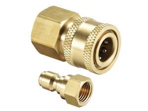 Bulkhead Fitting Brass with Silicone Gaskets BSPT3/8 Female G1/2 Male 