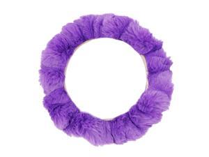 Purple Winter Warm Faux Fur Car Steering Wheel Cover Replacement Universal