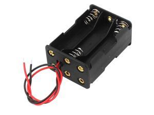 3pcs Wire Lead 2x1.5V AA 3x1.5V AA 4x1.5V AAA Battery Cell Case Holder Box Black