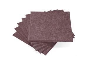 Acoustic Absorption Panels Soundproofing Insulation Panel Tiles, 11.8x11.8x0.35 Inch, Polyester Fiber, Dark Brown, 6Pcs