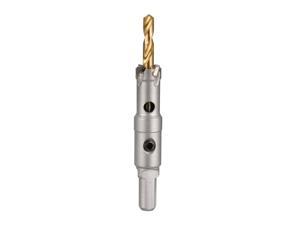 15mm Carbide Hole Cutter, TCT Hole Saws for Stainless Steel Sheet Metal, Non-slip Triangular Shank Limit Step, with Titanium Coated Center Drill