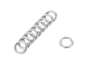 0.98" Metal O Ring 25mm ID 3.8mm Thickness Iron Rings for DIY Black 15pcs 