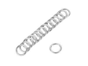 0.63/" Metal O Ring 16mm ID 3.8mm Thickness Iron Rings for DIY Silver Tone 15pcs