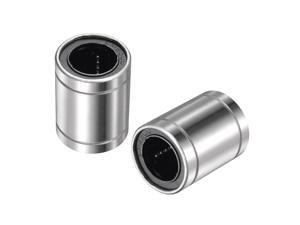 42mm Length 2pcs 32mm OD 20mm Bore uxcell 20mm Linear Ball Bearings LM20UU Round Flange LMF20UU 