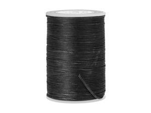 Leather Sewing Thread 98 Yards 150D/0.8mm Polyester Waxed Cord for Manual and Machine Sewing, Black