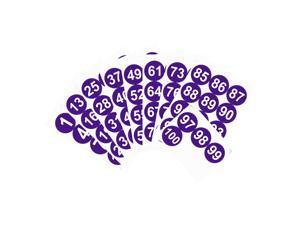 Round Number Stickers, 100mm Dia Number 1-100 Self Adhesive PVC Label Waterproof White Word(Dark Purple Background) Round Number Stickers, 100mm Dia Number 1-100 Self Adhesive PVC Label Waterproof White Word(Dark Purple Background)