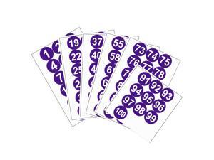 Round Number Stickers, 75mm Dia Number 1-100 Self Adhesive PVC Label Waterproof White Word(Dark Purple Background) Round Number Stickers, 75mm Dia Number 1-100 Self Adhesive PVC Label Waterproof White Word(Dark Purple Background)