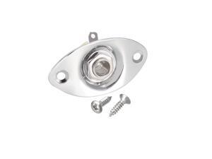 Oval Output Input Jack Plat Socket with Screws for Strat Tele Style Electric Guitar Parts Replacement Chrome Oval Output Input Jack Plat Socket with Screws for Strat Tele Style Electric Guitar Parts Replacement Chrome