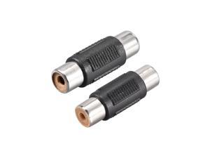 RCA Female to RCA Female Audio Video Coupler Adapter Nickel Plated 2pcs