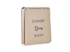 Push Exit Release Switch Door Access Control Door Bell Push Buttons 86mm x 86mm Gold Tone