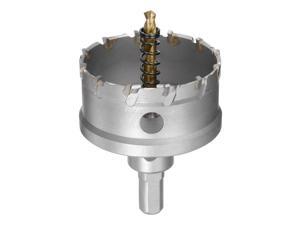 65mm Carbide Hole Cutter, Hole Saws for Stainless Steel Sheet Metal, Non-slip Triangular Shank Limit Step, with Titanium Coated Center Drill 65mm Carbide Hole Cutter, Hole Saws for Stainless Steel Sheet Metal, Non-slip Triangular Shank Limit Step, with Titanium Coated Center Drill