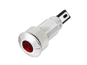 Unique Bargains J8-1A0P DC12V 8mm Thread Dia Metal Shell Domed Head Red LED Indicator Light Unique Bargains J8-1A0P DC12V 8mm Thread Dia Metal Shell Domed Head Red LED Indicator Light