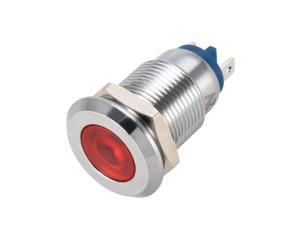 Unique Bargains J12-150P DC12V 12mm Thread Dia Metal Shell Concove Head Red LED Indicator Light Unique Bargains J12-150P DC12V 12mm Thread Dia Metal Shell Concove Head Red LED Indicator Light