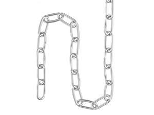 Proof Coil Chain 3 Meter 3.95mm Thick 440Lbs Load Capacity, Zinc Plated 316 Stainless Steel for Clothes Hanging Guardrail