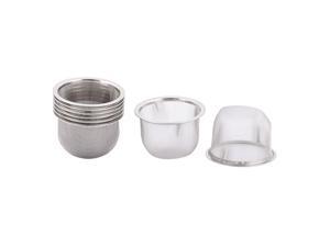 4pcs Stainless Steel Round Mesh Strainer Tea Leaf Spice Teapot Filter Strainers 80mm Dia 