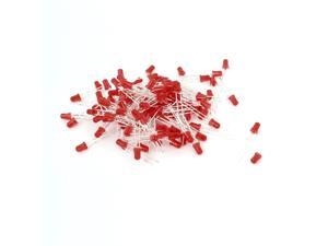 A14110500ux0035 110 Pieces Straw Hat 3 mm Diameter Red LED Lamp DC 1.8-2.0V  0.12inch Width  0.91inch Length