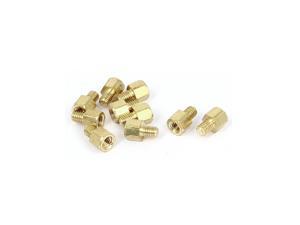 M3x4mm+4mm Male to Female Thread 0.5mm Pitch Brass Hex Standoff Spacer 10Pcs M3x4mm+4mm Male to Female Thread 0.5mm Pitch Brass Hex Standoff Spacer 10Pcs