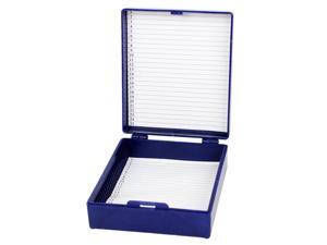 20cm x 16cm Beige Plastic Rectangular 100 Slides Microscope Box