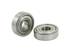 2 Pcs 6200RS Sealed Deep Groove Radial Ball Bearings 30mm x10mm x9mm Silver Tone