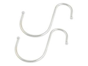43mmx19mm Nickel Plated Wall Mounted Picture Photo Frame Hooks Silver Tone 2pcs 
