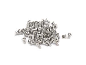 uxcell 100Pcs 304HC Stainless Steel Countersunk Hex Key Bolt Screw M2.5x8mm