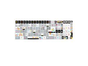 Unique Bargains English Design Gray Glittery Keyboard Sticker Decal Unique Bargains English Design Gray Glittery Keyboard Sticker Decal