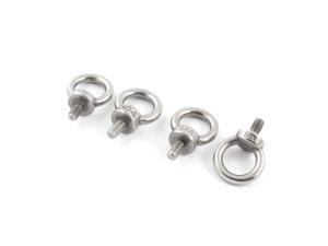 Global Bargains 4 PCS Silver Tone Stainless Steel Wire Rope Eye Bolt M6 Global Bargains 4 PCS Silver Tone Stainless Steel Wire Rope Eye Bolt M6